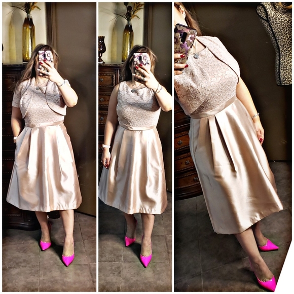 cream color party dress